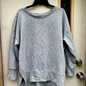 Comfy cotton high low sweat shirt